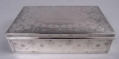  Tiffany Co Antique Tiffany Edwardian Regency Sterling Silver Box