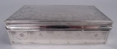  Tiffany Co Antique Tiffany Edwardian Regency Sterling Silver Box