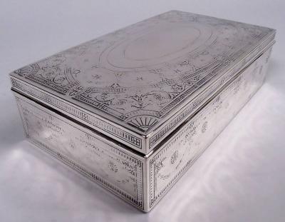  Tiffany Co Antique Tiffany Edwardian Regency Sterling Silver Box