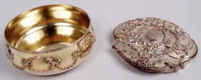  Tiffany Co Antique Tiffany Edwardian Rococo Gilt Sterling Silver Keepsake Box