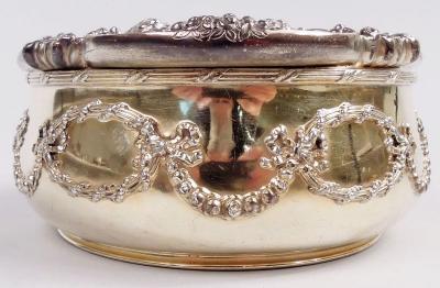  Tiffany Co Antique Tiffany Edwardian Rococo Gilt Sterling Silver Keepsake Box