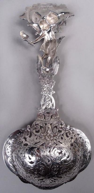  Tiffany Co Antique Tiffany Gilded Age Sterling Silver Bonbon Scoop