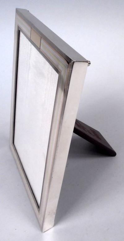  Tiffany Co Antique Tiffany Modern Sterling Silver 14K Gold Picture Frame