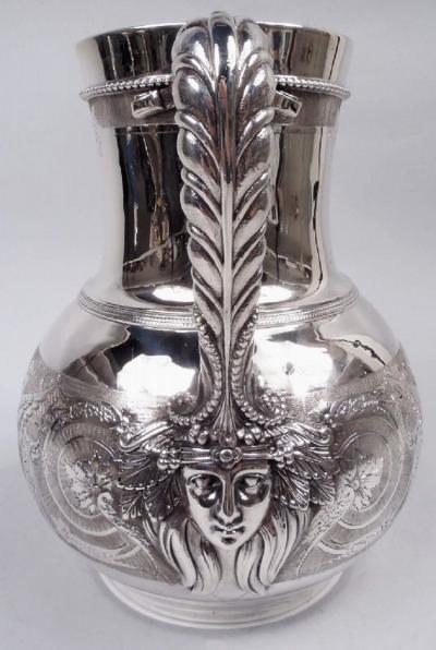  Tiffany Co Antique Tiffany New York Classical Sterling Silver Water Pitcher