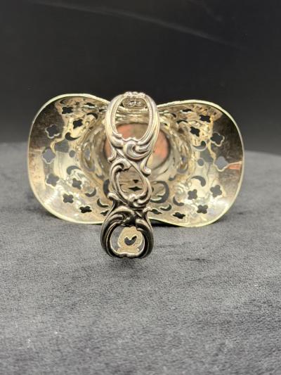  Tiffany Co Antique Tiffany Sterling Silver Miniature Art Nouveau Bonbon Floral Basket