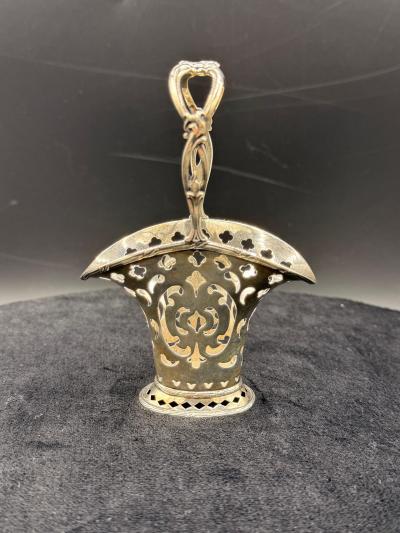  Tiffany Co Antique Tiffany Sterling Silver Miniature Art Nouveau Bonbon Floral Basket
