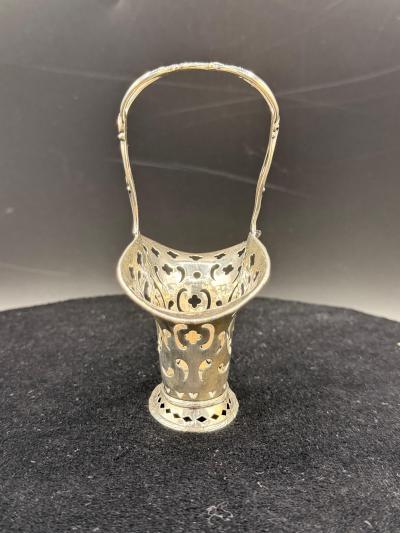  Tiffany Co Antique Tiffany Sterling Silver Miniature Art Nouveau Bonbon Floral Basket