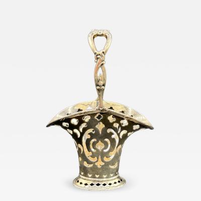  Tiffany Co Antique Tiffany Sterling Silver Miniature Art Nouveau Bonbon Floral Basket