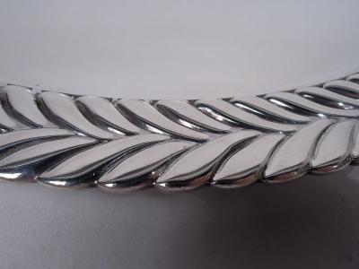  Tiffany Co Antique Tiffany Sterling Silver Tray with Bold Wave Edge