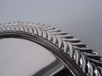  Tiffany Co Antique Tiffany Sterling Silver Tray with Bold Wave Edge