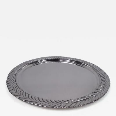  Tiffany Co Antique Tiffany Sterling Silver Tray with Bold Wave Edge