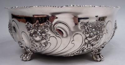 Tiffany Co Antique Tiffany Victorian Classical Repousse Sterling Silver Bowl