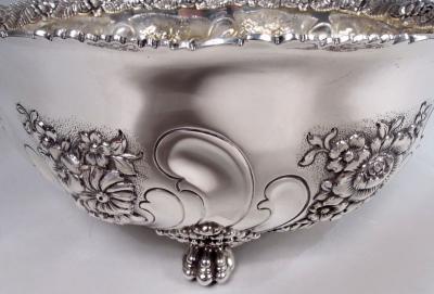 Tiffany Co Antique Tiffany Victorian Classical Repousse Sterling Silver Bowl