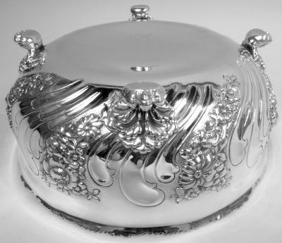  Tiffany Co Antique Tiffany Victorian Classical Repousse Sterling Silver Bowl