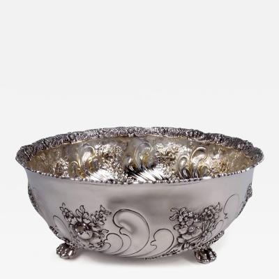  Tiffany Co Antique Tiffany Victorian Classical Repousse Sterling Silver Bowl