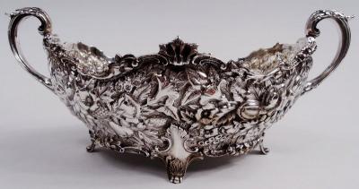  Tiffany Co Antique Tiffany Victorian Classical Repousse Sterling Silver Bowl