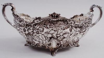  Tiffany Co Antique Tiffany Victorian Classical Repousse Sterling Silver Bowl