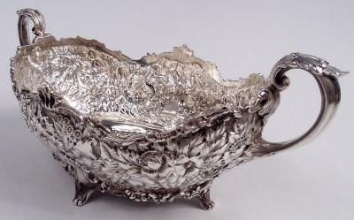  Tiffany Co Antique Tiffany Victorian Classical Repousse Sterling Silver Bowl