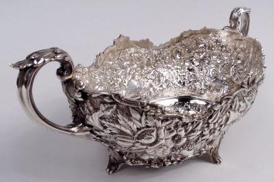  Tiffany Co Antique Tiffany Victorian Classical Repousse Sterling Silver Bowl