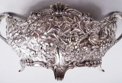  Tiffany Co Antique Tiffany Victorian Classical Repousse Sterling Silver Bowl