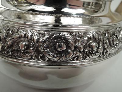  Tiffany Co Antique Tiffany Victorian Classical Repousse Sterling Silver Coffeepot