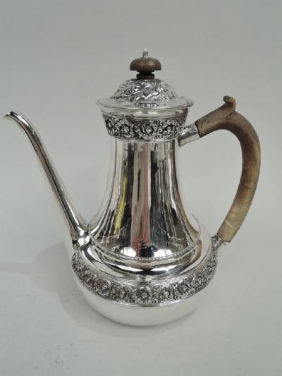  Tiffany Co Antique Tiffany Victorian Classical Repousse Sterling Silver Coffeepot