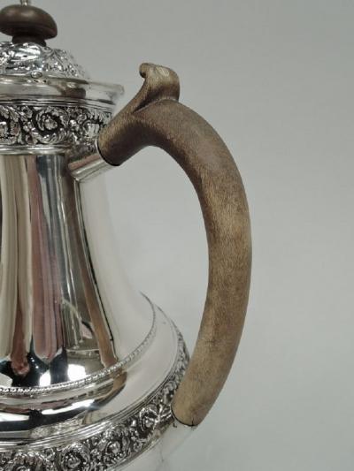  Tiffany Co Antique Tiffany Victorian Classical Repousse Sterling Silver Coffeepot