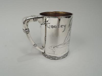  Tiffany Co Antique Tiffany Victorian Nursery Rhyme Goosey Gander Baby Cup