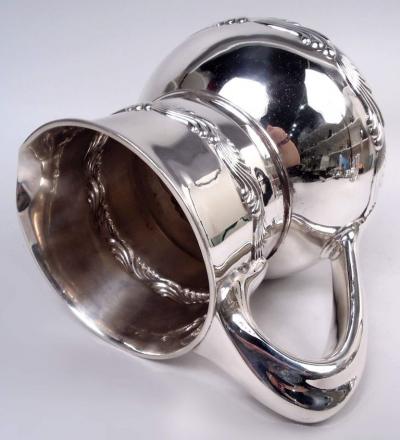  Tiffany Co Antique Tiffany Wave Edge Sterling Silver Water Pitcher