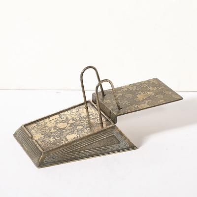  Tiffany Co Bronze Dor Calendar Holder in the Graduate Pattern signed Tiffany Co 