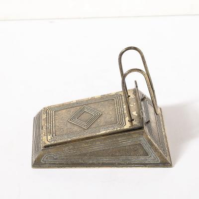  Tiffany Co Bronze Dor Calendar Holder in the Graduate Pattern signed Tiffany Co 