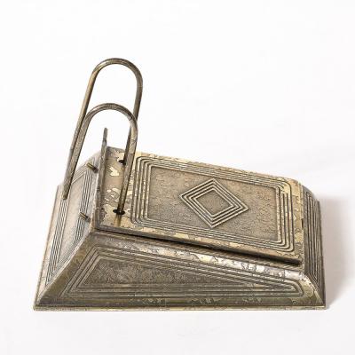  Tiffany Co Bronze Dor Calendar Holder in the Graduate Pattern signed Tiffany Co 