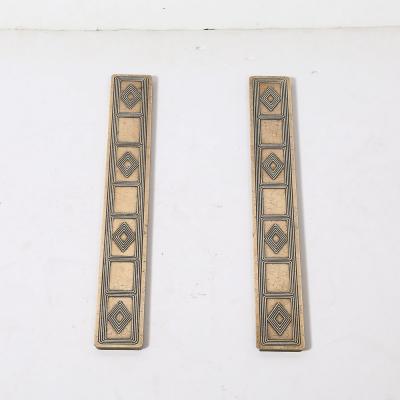  Tiffany Co Bronze Dore Blotter Holders in the Graduate Pattern signed Tiffany Co 