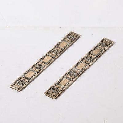  Tiffany Co Bronze Dore Blotter Holders in the Graduate Pattern signed Tiffany Co 