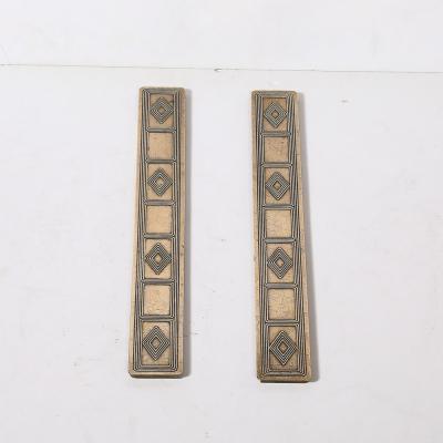  Tiffany Co Bronze Dore Blotter Holders in the Graduate Pattern signed Tiffany Co 
