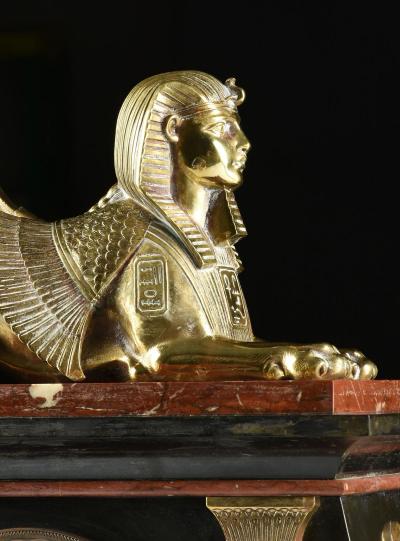 Tiffany Co Egyptian Revival Mantle Clock Retailed By Tiffany Company