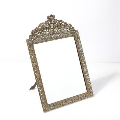  Tiffany Co Elegant Gilded Age Gilt Bronze Standing Mirror signed Tiffany Co