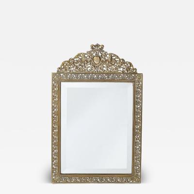  Tiffany Co Elegant Gilded Age Gilt Bronze Standing Mirror signed Tiffany Co