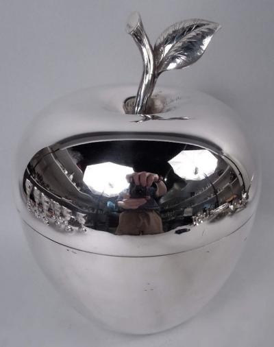  Tiffany Co Extra Large Tiffany Midcentury Modern Sterling Silver Apple Ice Bucket