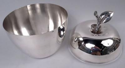  Tiffany Co Extra Large Tiffany Midcentury Modern Sterling Silver Apple Ice Bucket