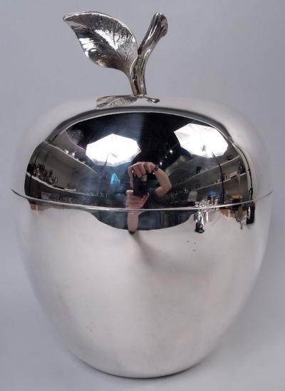 Tiffany Co Extra Large Tiffany Midcentury Modern Sterling Silver Apple Ice Bucket