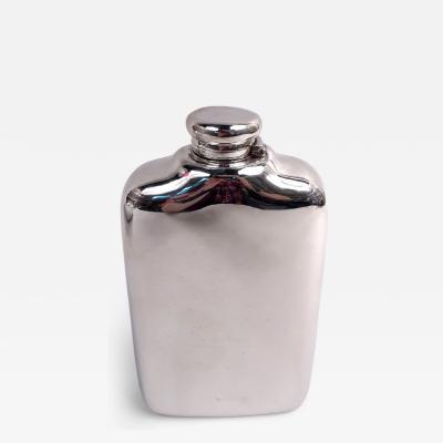  Tiffany Co Large Antique Tiffany Victorian Sterling Silver Alpha Two Handed Flask
