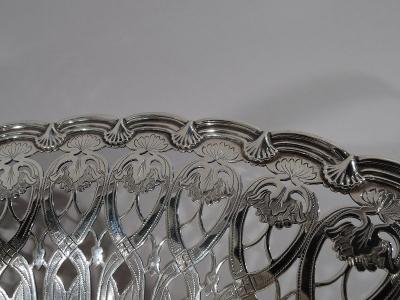  Tiffany Co Large Tiffany Edwardian Art Nouveau Sterling Silver Basket
