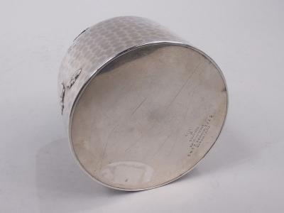  Tiffany Co Large Tiffany Japonesque Applied Sterling Silver Inkwell with Beetle