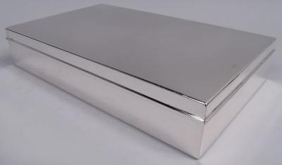  Tiffany Co Large and Heavy American Modern Sterling Silver Box by Tiffany