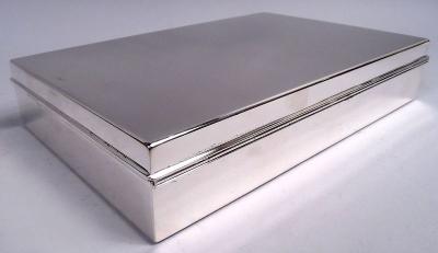  Tiffany Co Large and Heavy American Modern Sterling Silver Box by Tiffany