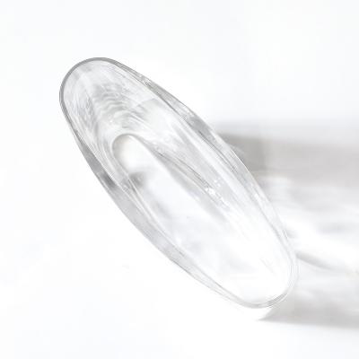  Tiffany Co Mid Century Modernist Cut Crystal Vase w Leaf Form Motif Signed Tiffany and Co