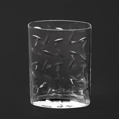  Tiffany Co Mid Century Modernist Cut Crystal Vase w Leaf Form Motif Signed Tiffany and Co