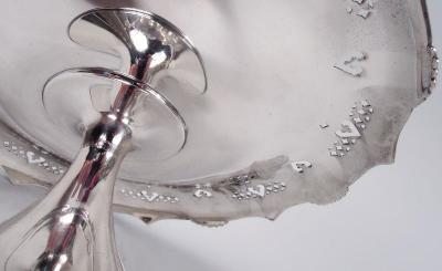  Tiffany Co Pair of Antique Tiffany Edwardian Classical Sterling Silver Compotes