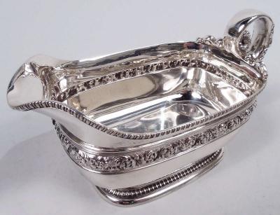  Tiffany Co Pair of Antique Tiffany Victorian Classical Sterling Silver Sauceboats